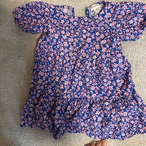 Crewcuts Blue and Pink Floral Kids Dress